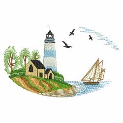 Lighthouse Scenery 01(Sm) machine embroidery designs