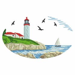 Lighthouse Scenery 02(Md) machine embroidery designs