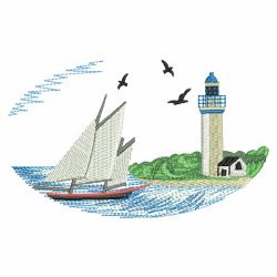 Lighthouse Scenery 03(Lg) machine embroidery designs
