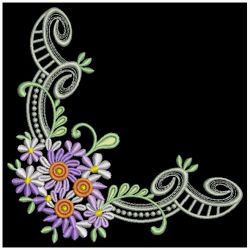 Elegant Flower Corners 03(Md) machine embroidery designs