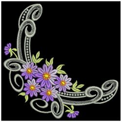 Elegant Flower Corners 10(Md) machine embroidery designs