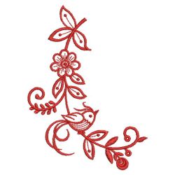 Redwork Bird Deco 01(Sm) machine embroidery designs