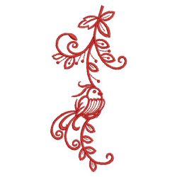 Redwork Bird Deco 07(Sm) machine embroidery designs