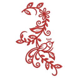 Redwork Bird Deco 08(Md)