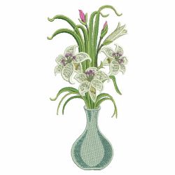 Blooming Lilies 04(Md) machine embroidery designs