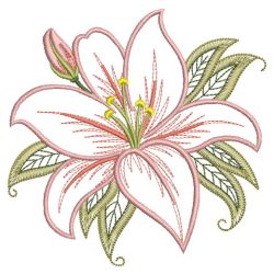 Blooming Lilies 06(Md) machine embroidery designs