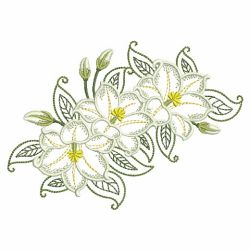 Blooming Lilies 08(Md) machine embroidery designs