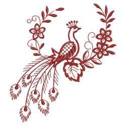 Redwork Peacocks 02(Sm) machine embroidery designs