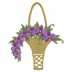 Assorted Floral Baskets(Md) machine embroidery designs