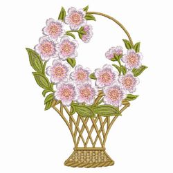 Assorted Floral Baskets 02(Sm) machine embroidery designs