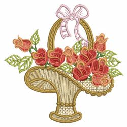 Assorted Floral Baskets 03(Sm) machine embroidery designs