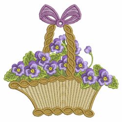 Assorted Floral Baskets 04(Md) machine embroidery designs