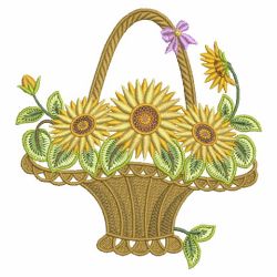 Assorted Floral Baskets 05(Sm) machine embroidery designs