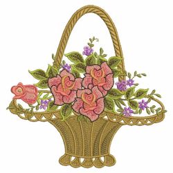 Assorted Floral Baskets 06(Md) machine embroidery designs