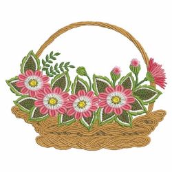 Assorted Floral Baskets 07(Lg) machine embroidery designs