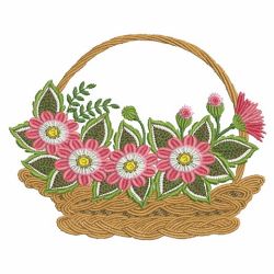 Assorted Floral Baskets 07(Sm) machine embroidery designs