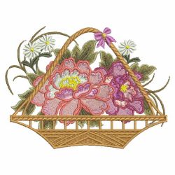 Assorted Floral Baskets 08(Lg) machine embroidery designs