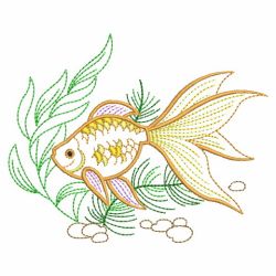 Vintage Goldfish 06(Lg) machine embroidery designs