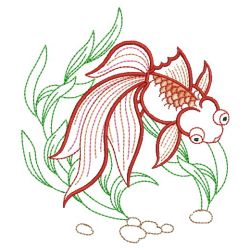 Vintage Goldfish 08(Md) machine embroidery designs