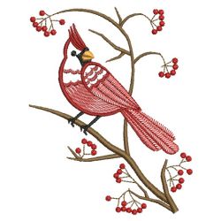 Christmas Cardinals 01(Md) machine embroidery designs