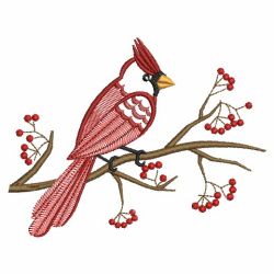 Christmas Cardinals 02(Md) machine embroidery designs