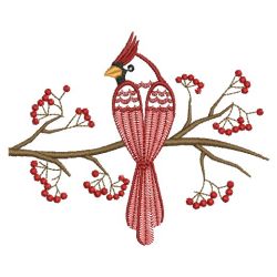 Christmas Cardinals 03(Md) machine embroidery designs