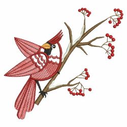 Christmas Cardinals 04(Lg) machine embroidery designs