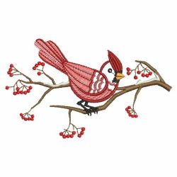 Christmas Cardinals 05(Md) machine embroidery designs
