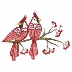 Christmas Cardinals 06(Md) machine embroidery designs