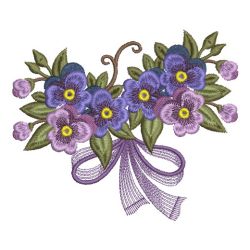 Pansy Delight 2 09(Lg) machine embroidery designs
