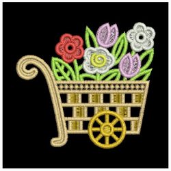 FSL Flower Cart machine embroidery designs
