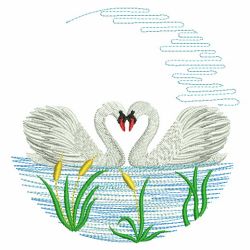 Swan Pair 01(Sm) machine embroidery designs