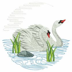 Swan Pair 02(Sm) machine embroidery designs