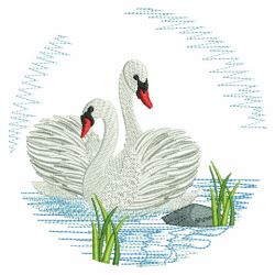 Swan Pair 03(Md) machine embroidery designs