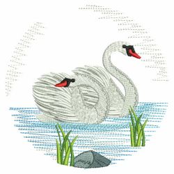 Swan Pair 04(Sm) machine embroidery designs