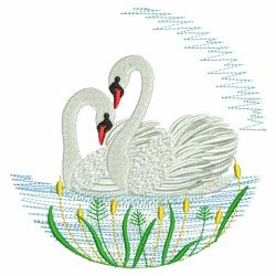 Swan Pair 05(Lg) machine embroidery designs