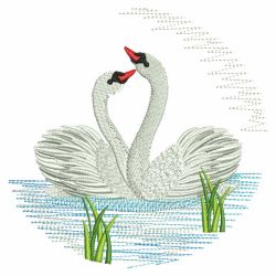 Swan Pair 06(Md) machine embroidery designs