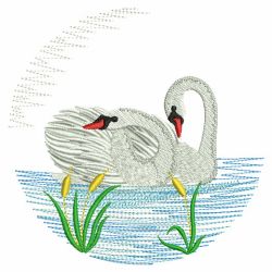 Swan Pair 07(Lg) machine embroidery designs