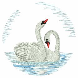 Swan Pair 08(Lg) machine embroidery designs