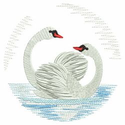 Swan Pair 10(Md) machine embroidery designs