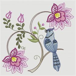 Jacobean Floral Birds 03(Md) machine embroidery designs