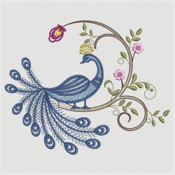 Jacobean Floral Birds 05(Sm) machine embroidery designs