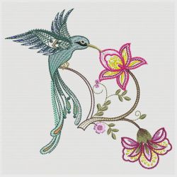 Jacobean Floral Birds 06(Md) machine embroidery designs