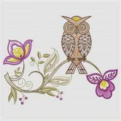 Jacobean Floral Birds 08(Lg) machine embroidery designs
