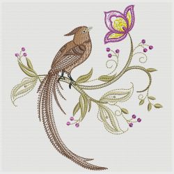 Jacobean Floral Birds 09(Lg) machine embroidery designs