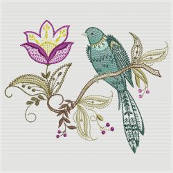 Jacobean Floral Birds 10(Sm) machine embroidery designs