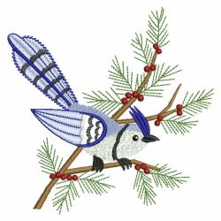 Winter Blue Jay 05(Md) machine embroidery designs