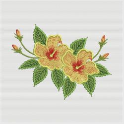 Tropical Hibiscus 02(Lg) machine embroidery designs