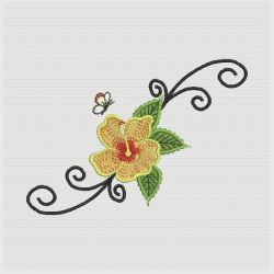 Tropical Hibiscus 06(Lg) machine embroidery designs
