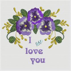 Pretty Pansy 08(Md) machine embroidery designs